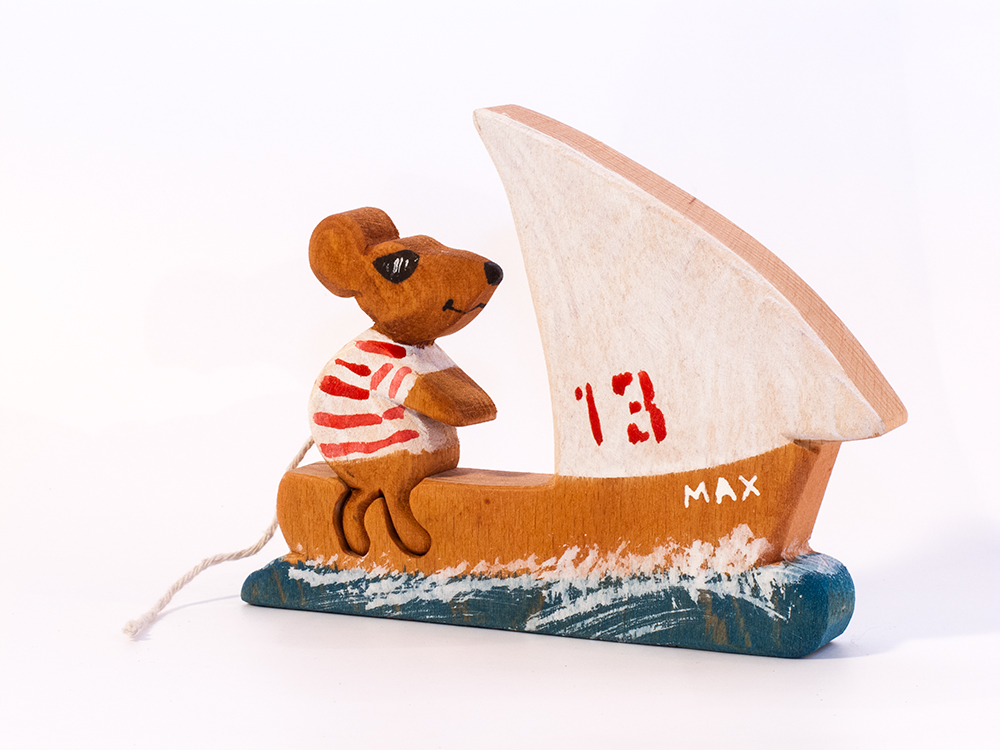 Mouse on Sailboat